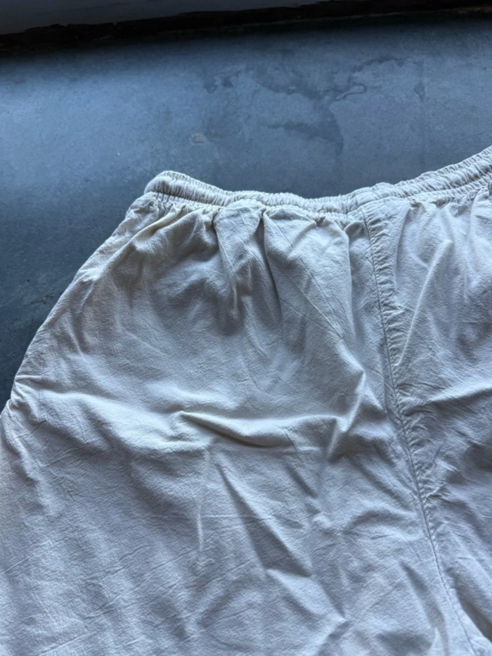 Erika Women’s Cotton Drawstring Shorts - Light Cream - Picture 4 of 8